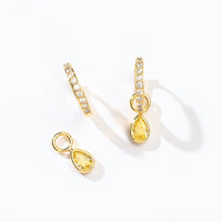 Elle 2-in-1 Hoops with Charms | Canary