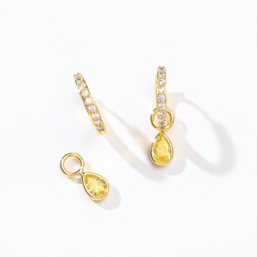 Elle 2-in-1 Hoops with Charms | Canary