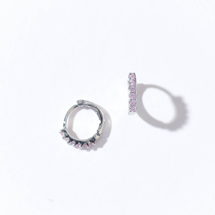 Drea Mini Huggies | Pink Silver