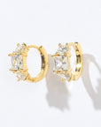 Madison Hoops | Clear Gold