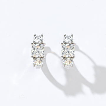 Madison Hoops | Clear Platinum