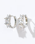Madison Hoops | Clear Platinum