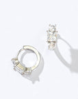 Madison Hoops | Clear Platinum