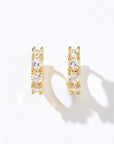 Kaia Mini Huggies | Clear Gold