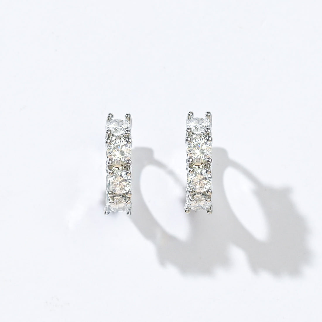 Kaia Mini Huggies | Clear Platinum