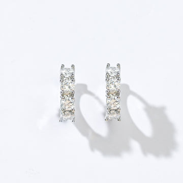 Kaia Mini Huggies | Clear Platinum