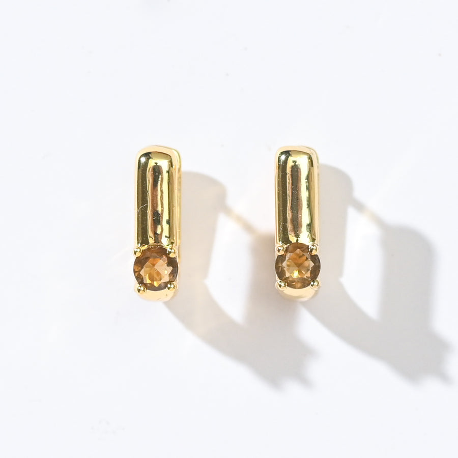 Sienna Minimalist Huggies | Manhattan Brown