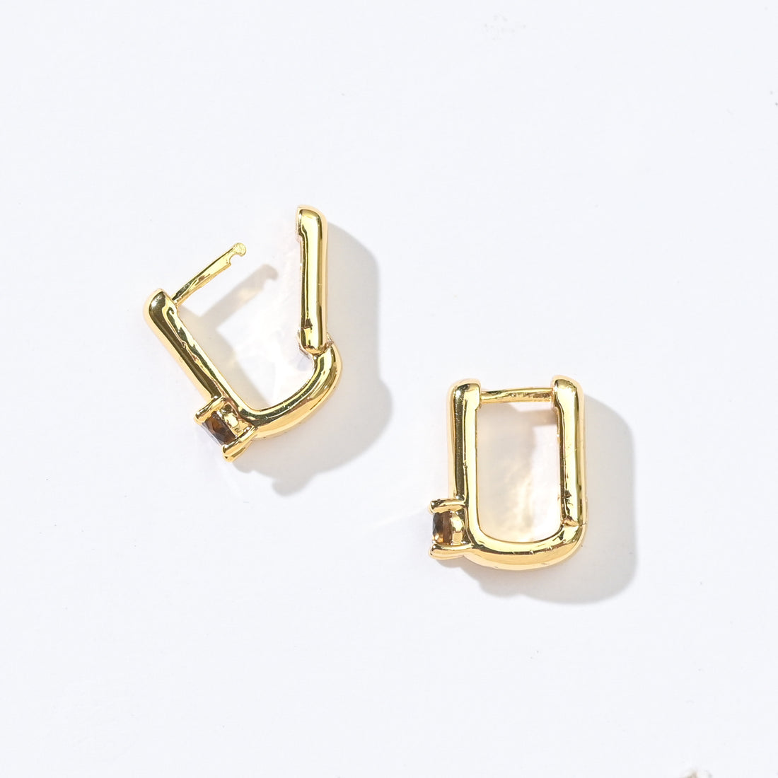 Sienna Minimalist Huggies | Manhattan Brown