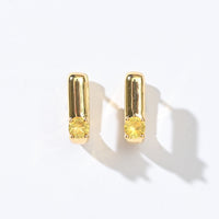 Sienna Minimalist Huggies | Sunrise Gold