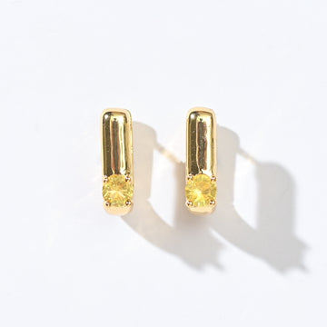 Sienna Minimalist Huggies | Sunrise Gold