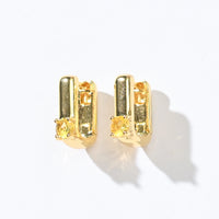 Sienna Minimalist Huggies | Sunrise Gold