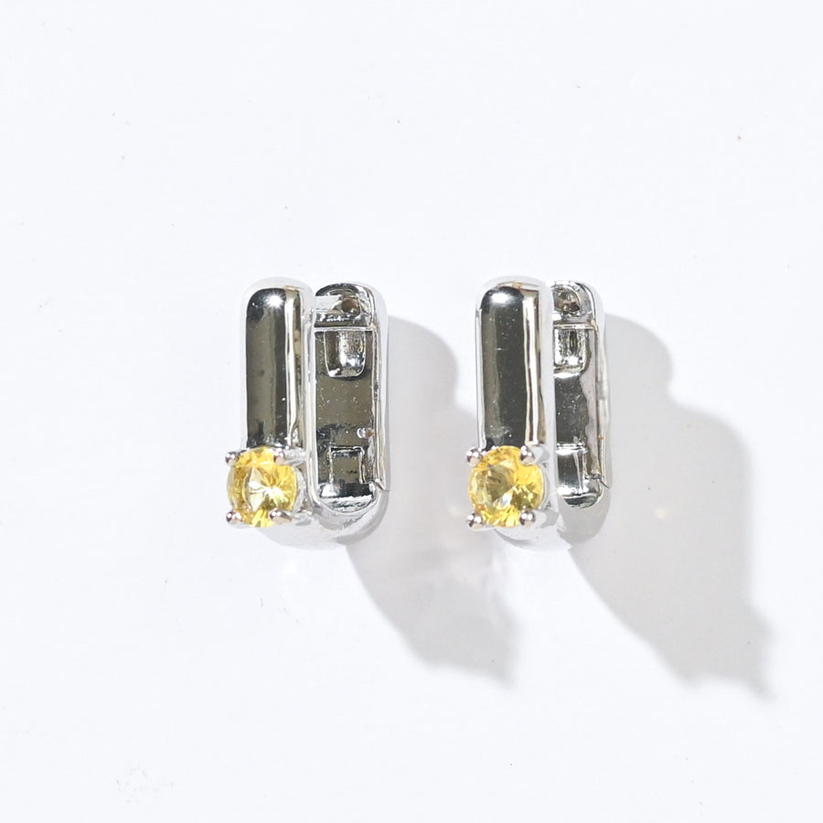 Sienna Minimalist Huggies | Sunrise Silver