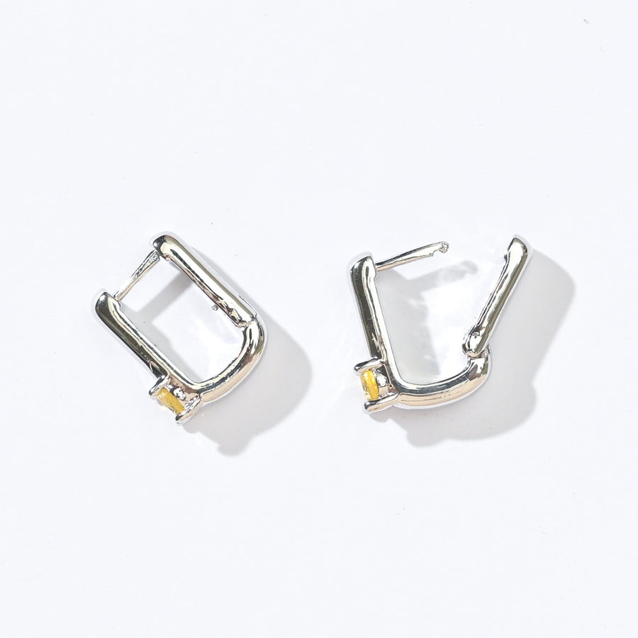 Sienna Minimalist Huggies | Sunrise Silver