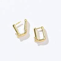 Sienna Minimalist Huggies | Clear Gold