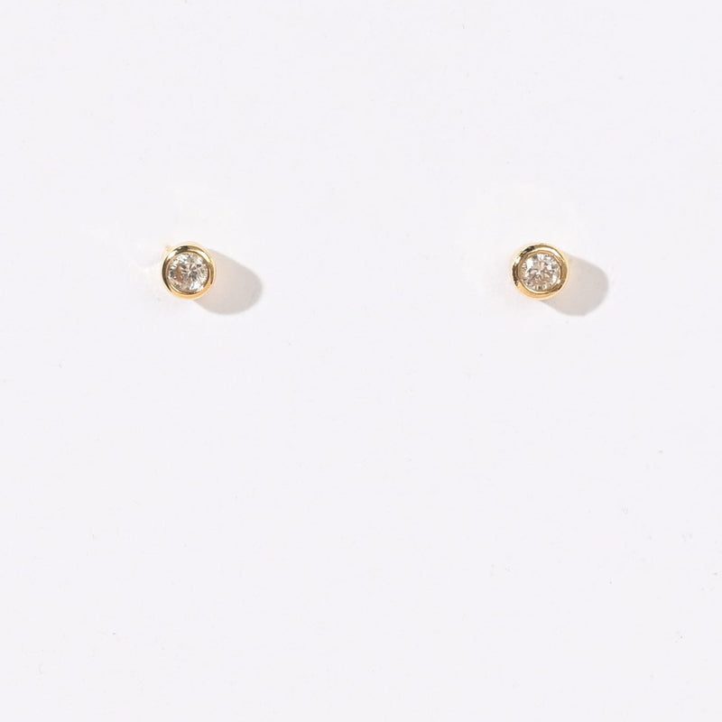 Penny Bezel Studs | Gold