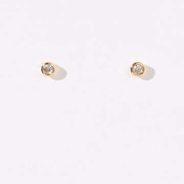 Penny Bezel Studs | Gold
