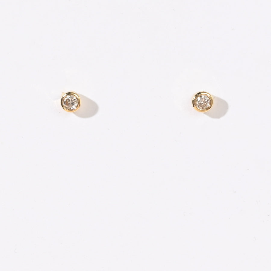 Penny Bezel Studs | Gold