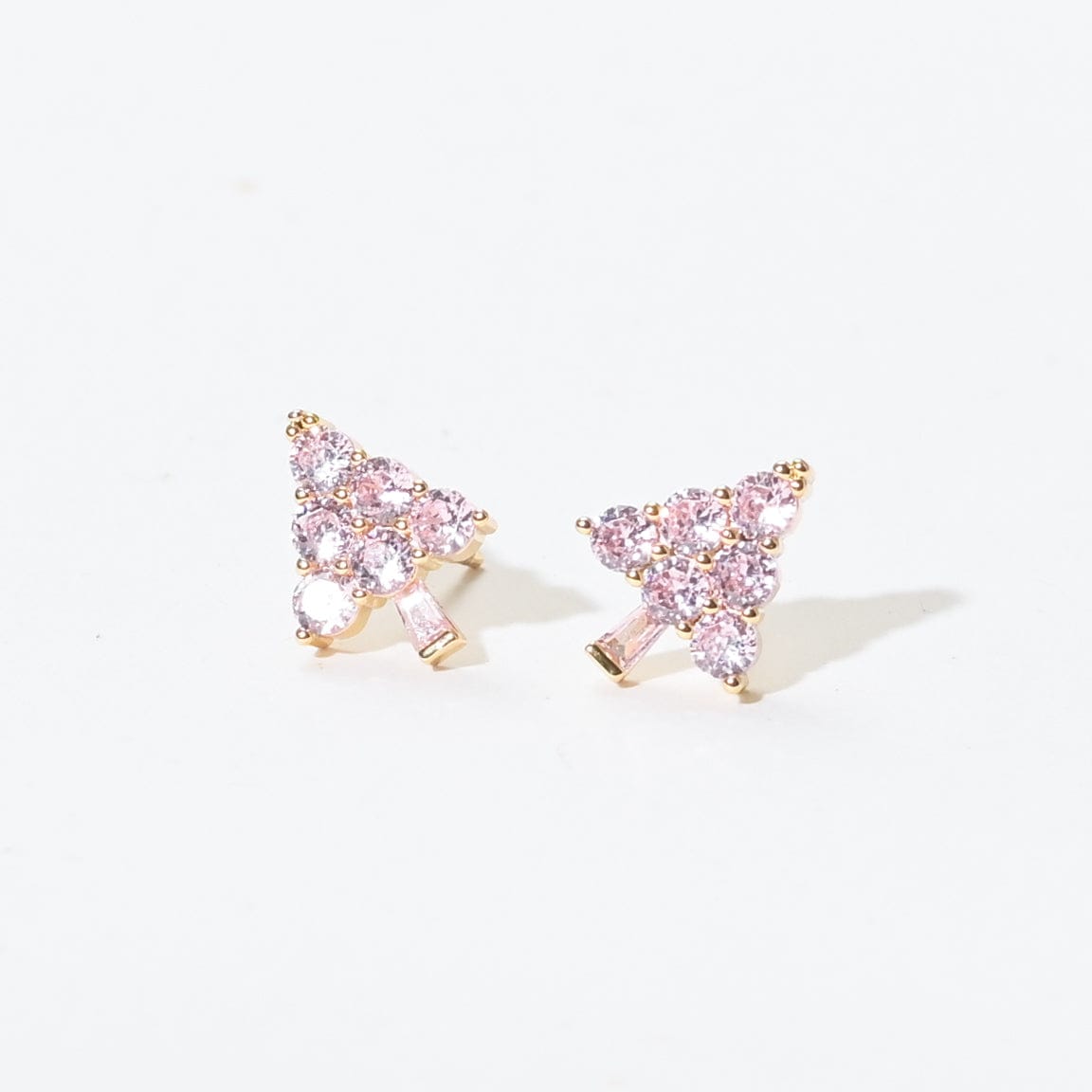 Ebony Tree Studs | Gold Pink