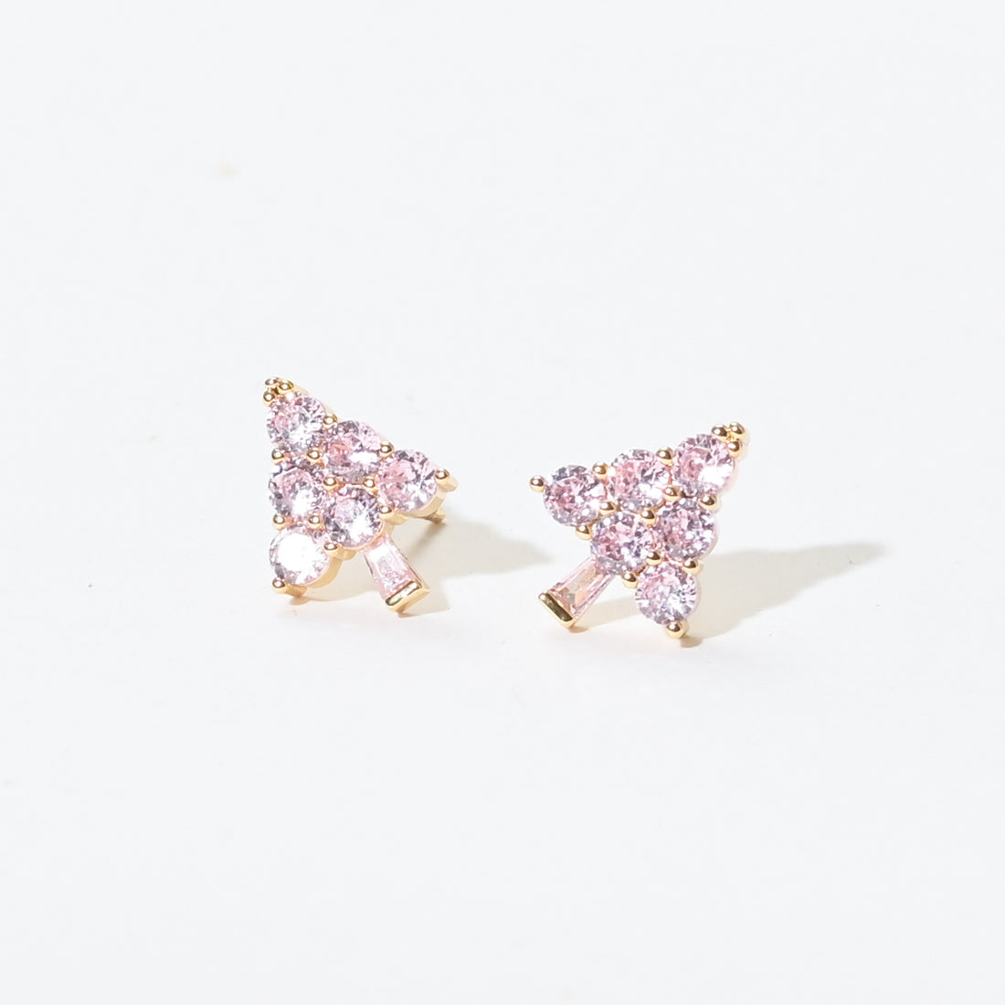 Ebony Tree Studs | Gold Pink