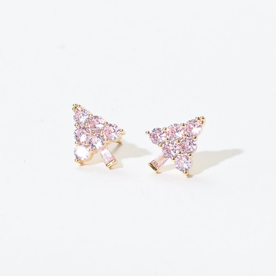 Ebony Tree Studs | Gold Pink