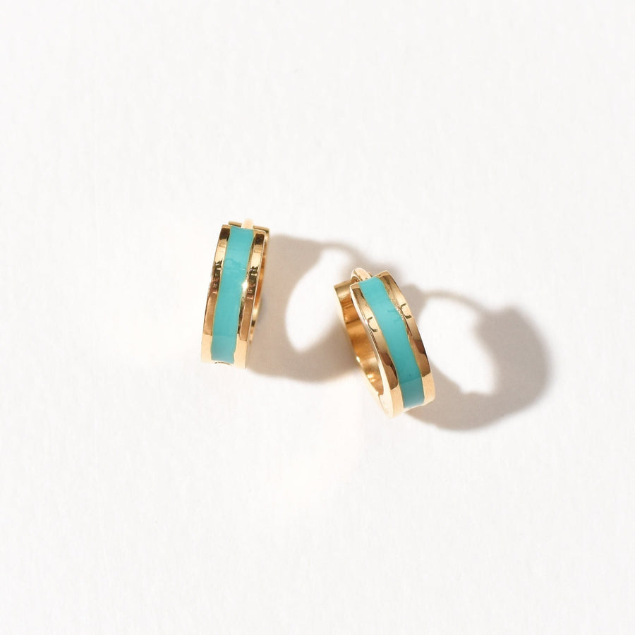 Lena Huggie Turquoise | Gold SST