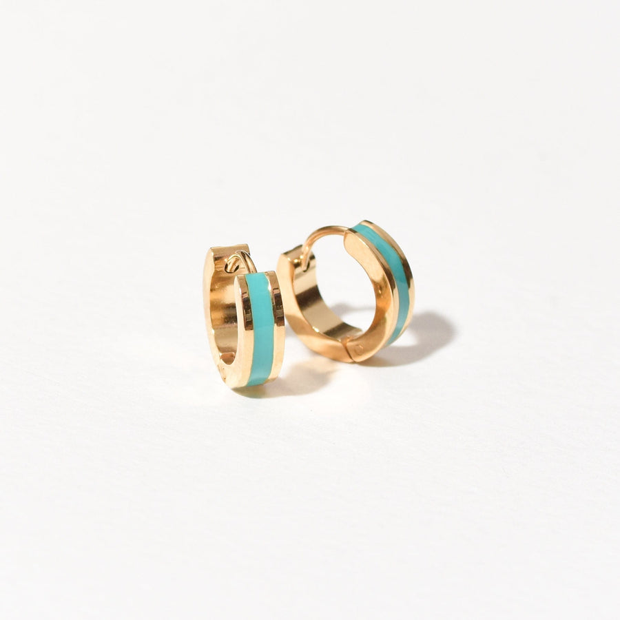 Lena Huggie Turquoise | Gold SST