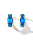 Madison Hoops | Royal Blue Gold