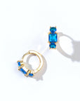 Madison Hoops | Royal Blue Gold