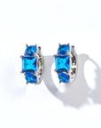Madison Hoops | Royal Blue Silver