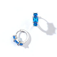 Madison Hoops | Royal Blue Silver