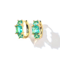 Madison Hoops | Spring Green Gold