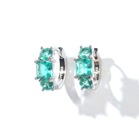 Madison Hoops | Spring Green Silver