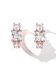 Madison Hoops | Clear Rose Gold