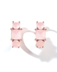 Madison Hoops | Baby Pink Rose Gold