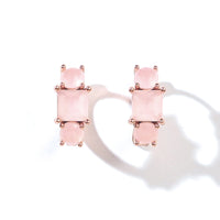 Madison Hoops | Baby Pink Rose Gold