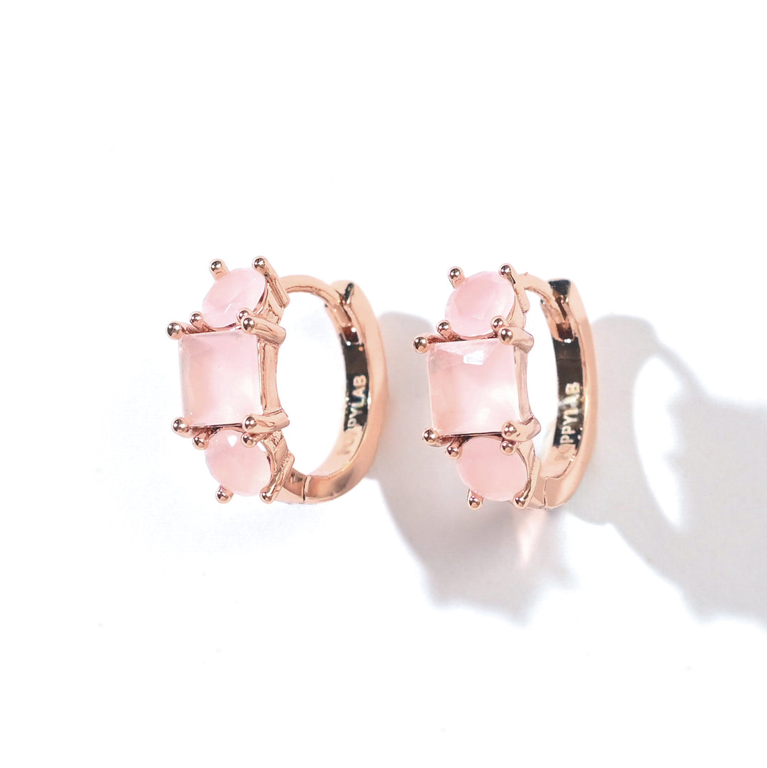 Madison Hoops | Baby Pink Rose Gold