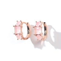 Madison Hoops | Baby Pink Rose Gold