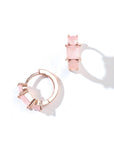 Madison Hoops | Baby Pink Rose Gold