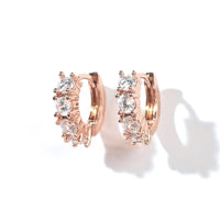 Kaia Mini Huggies | Clear Rose Gold