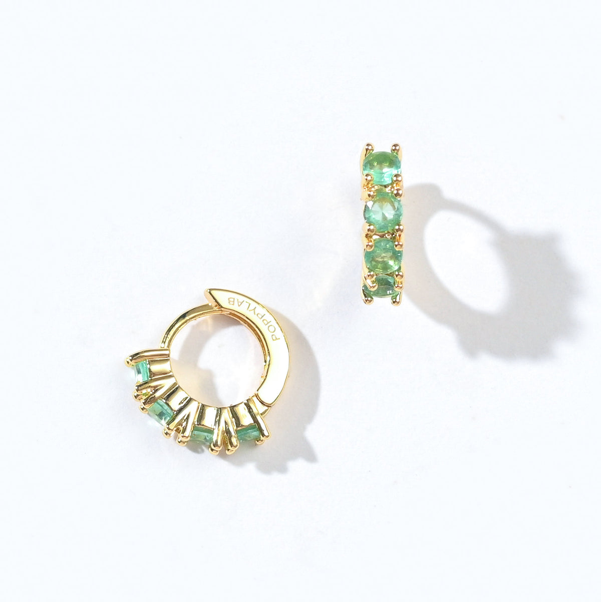 Kaia Mini Huggies | Spring Green Gold