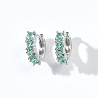 Kaia Mini Huggies | Spring Green Silver