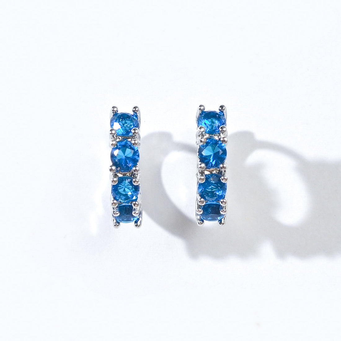 Kaia Mini Huggies | Royal Blue Silver