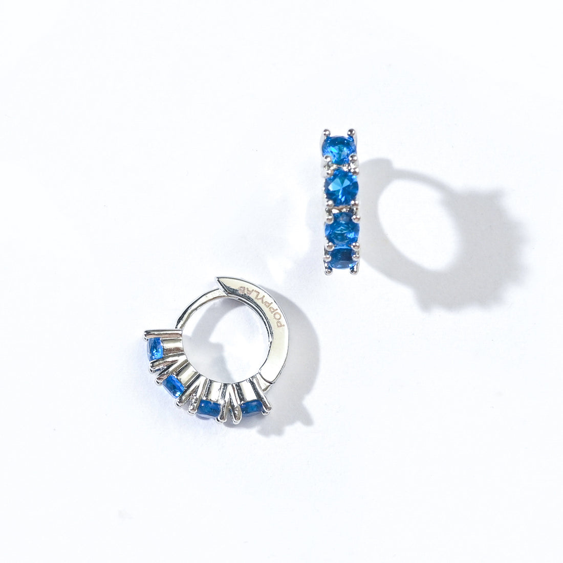 Kaia Mini Huggies | Royal Blue Silver