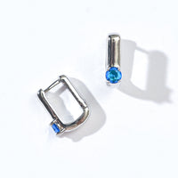 Sienna Minimalist Huggies | Royal Blue Silver