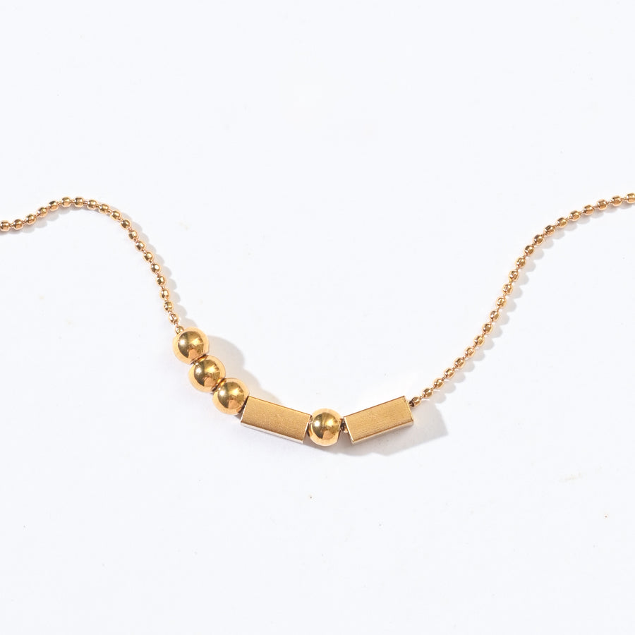 Morse Code Necklace | Gold