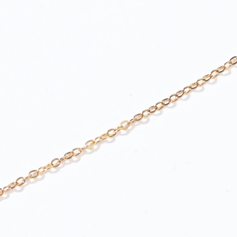 MS Necklace Oval Link Chain | Gold