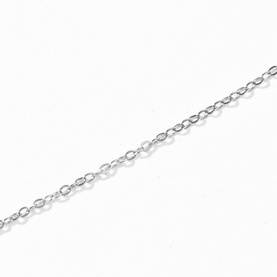 MS Necklace Oval Link Chain | Silver