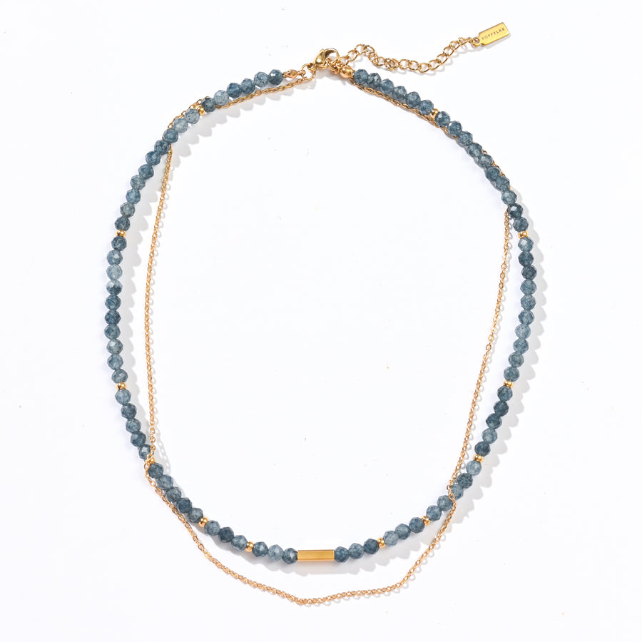 Sasha Layered Necklace | Blue Sapphire