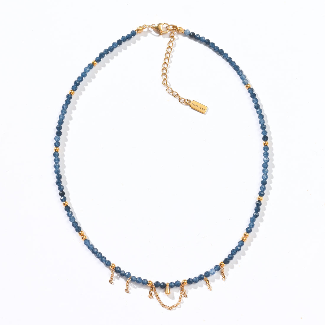 Yara  Veil Necklace |Blue Sapphire