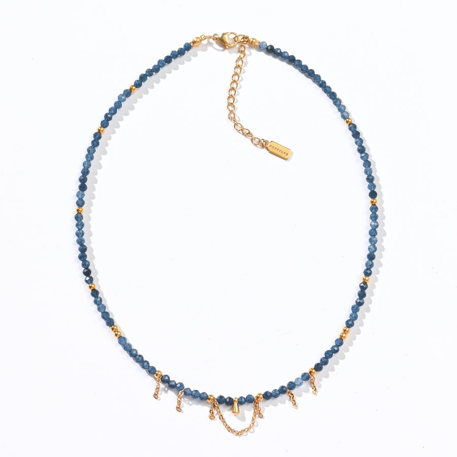 Yara  Veil Necklace |Blue Sapphire